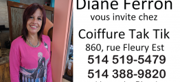 Diane Ferron, coiffure