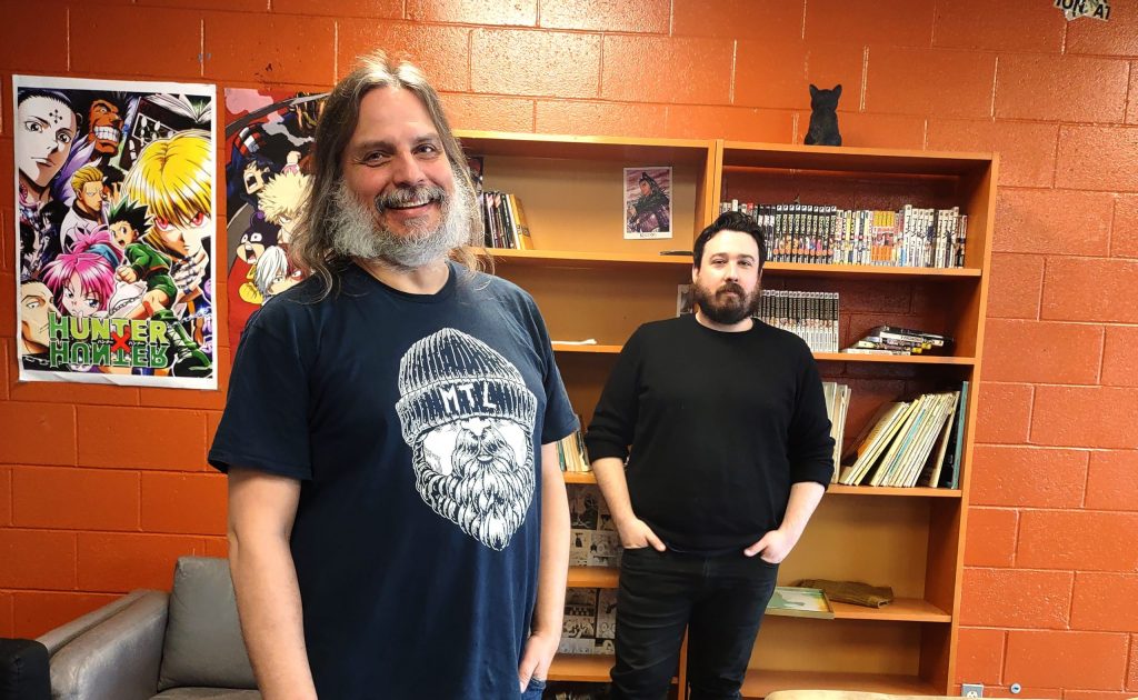 Sur la RUI François Poulin, directeur de la maison des jeunes de Bordeaux-Cartierville et Guillaume B.Turenne, responsable du projet RUI au CLIC.