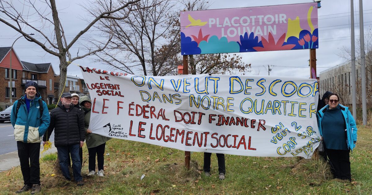 Mobilisation pour le logement social rue Louvain Est