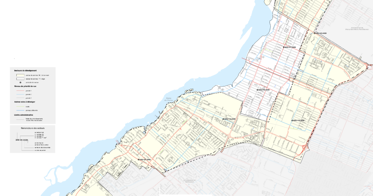 Carte de déneigement 2024-2025 Ahuntsic-Cartierville