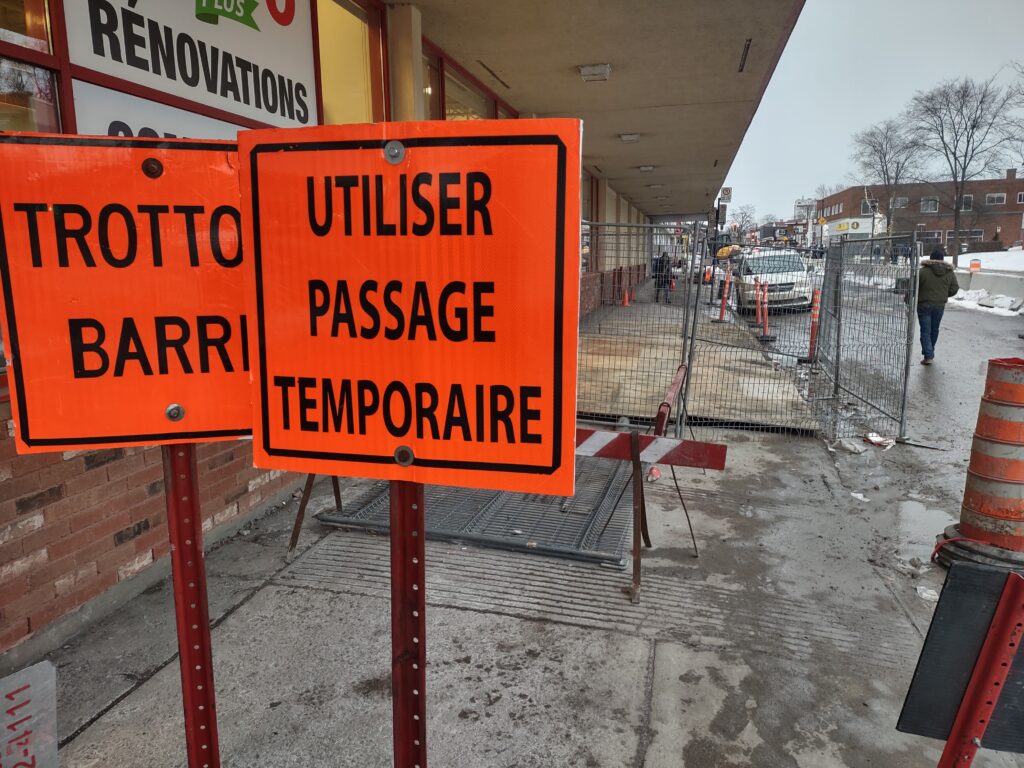 Fleury est chantier piétons