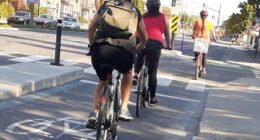 Personnes à vélo sur Henri-Bourassa pollution