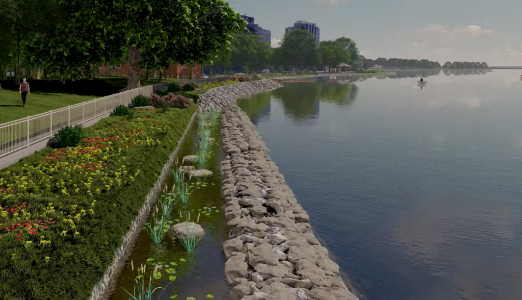 Modélisation de l’enrochement du mur en amont du barrage Simon-Sicard