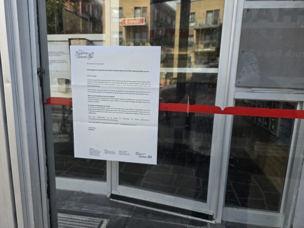 Lettre CSSDM Saint-Laurent
