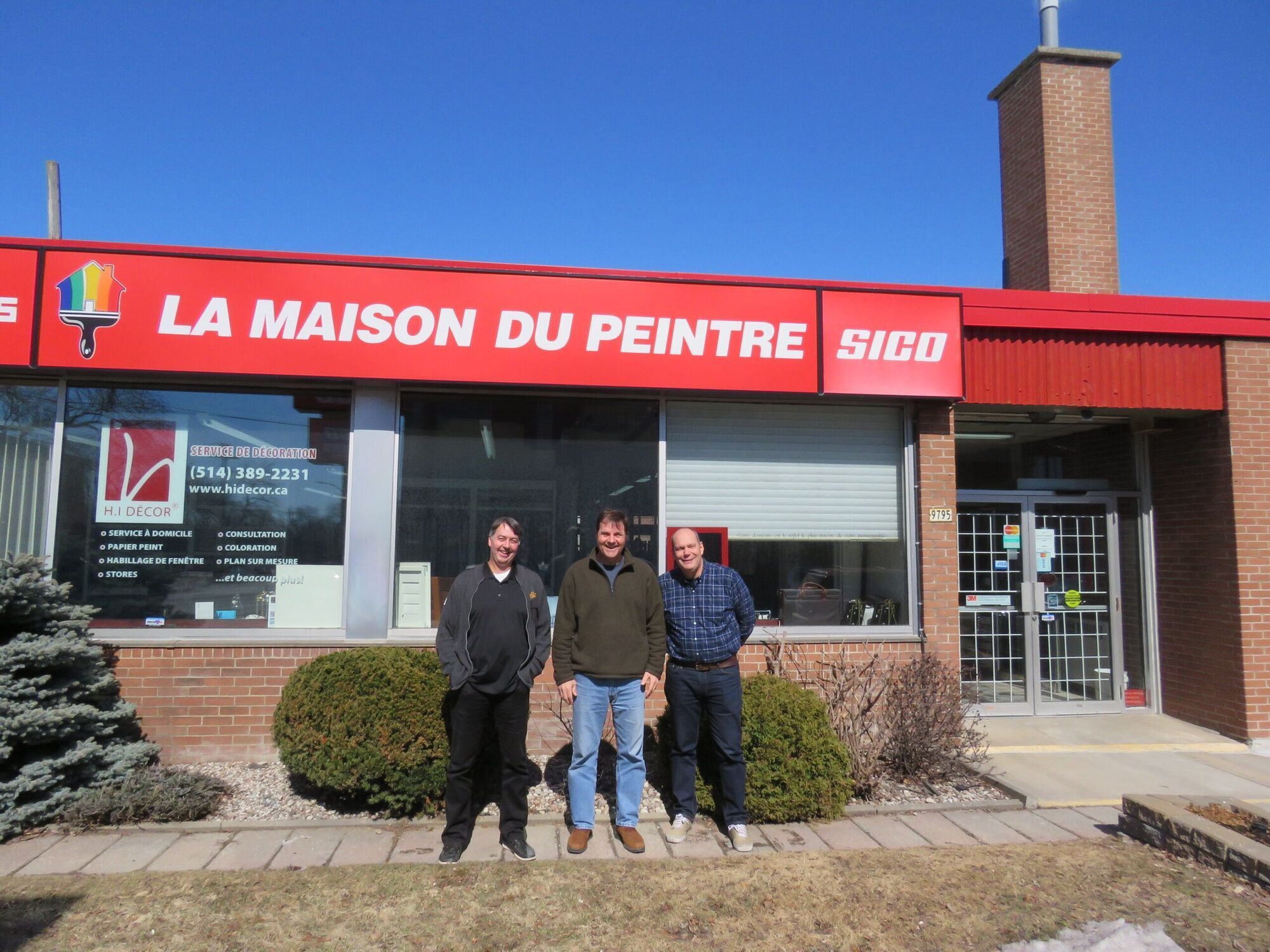 Les nouveaux propriétaires de la Maison du Peintre : Stéphane Martin, Claude Beaulac et Stéphane Allard Ahuntsic Cartierville Montréal